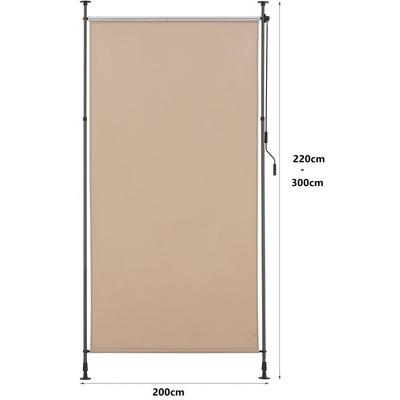 粉末で覆われた 200x270cm 垂直 オーヤング バランコニーガーデン用 防水灰色布