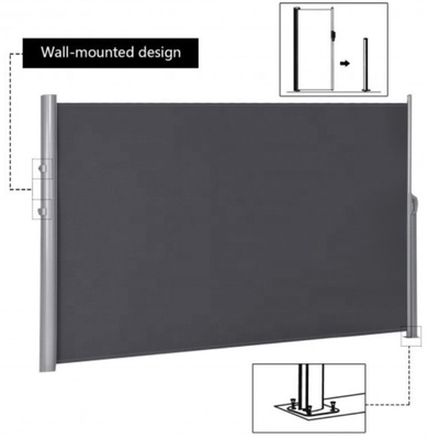 160x300cm 庭 日陰 覆面 手動用の引き下げ可能なオーイニング パティオ サイド