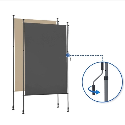 粉末で覆われた 200x270cm 垂直 オーヤング バランコニーガーデン用 防水灰色布